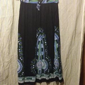Boho Gypsy India Gauzy Hippie Skirt Uniti Casuals Medium 2 Large